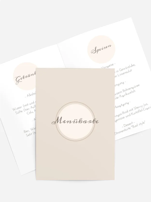 Menükarte Geburtstag Bilderserie