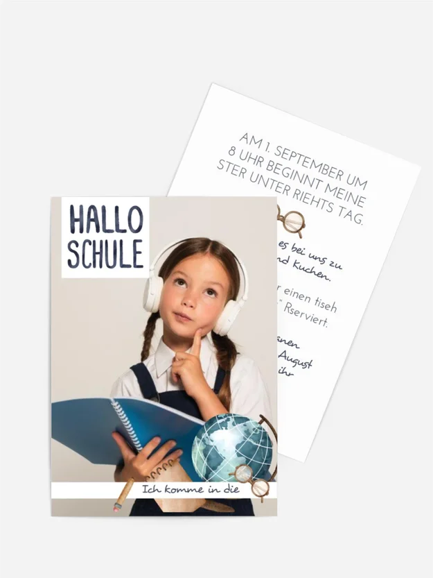 Einladungskarte Einschulung Schulwissen