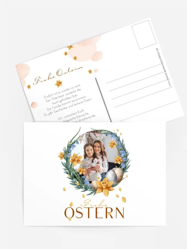 Osterkarte Familie Ostern