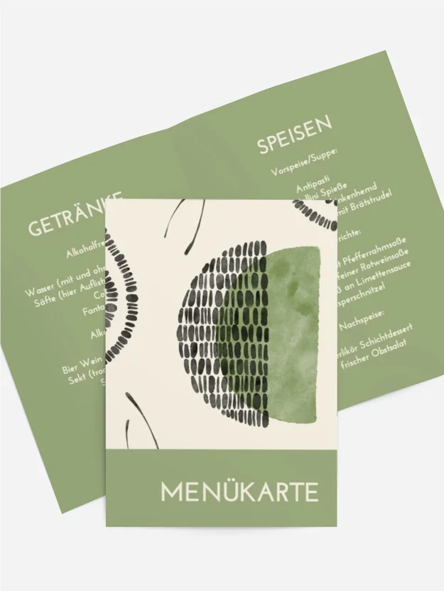 Menükarte Geburtstag  Zähnung