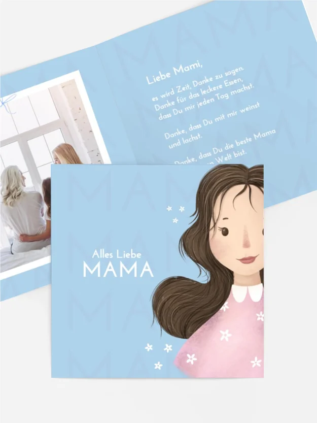 Grußkarte zum Muttertag An die schönste Mutter