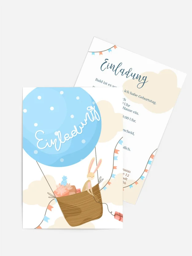 Geburtstagseinladung Geburtstagshase