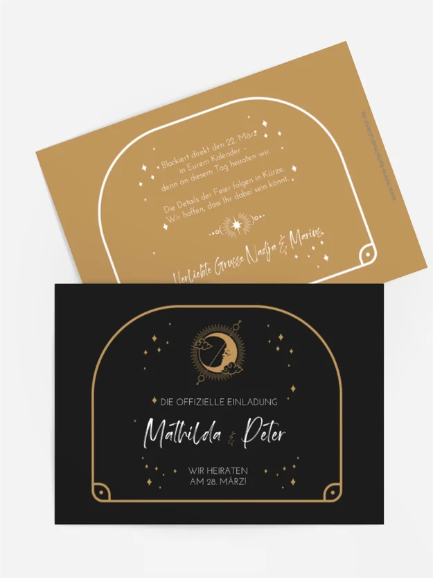 Save the Date Karte Liebesbogen