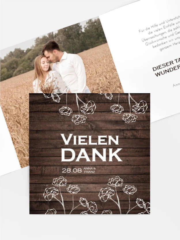 Dankeskarte Starke Wand Dankeskarte Starke Wand