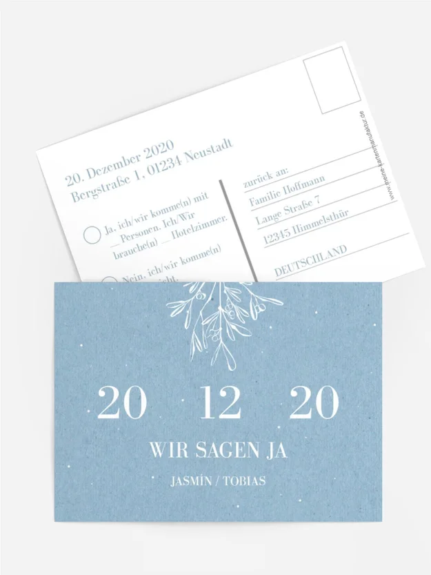 Antwortkarte Eisblume