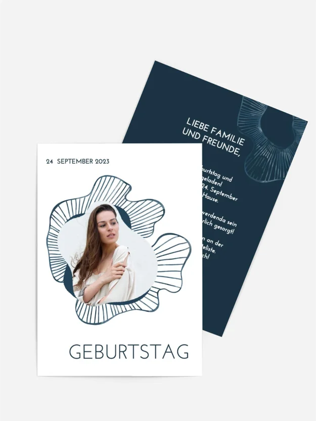 Geburtstagseinladung  Volumenflecken