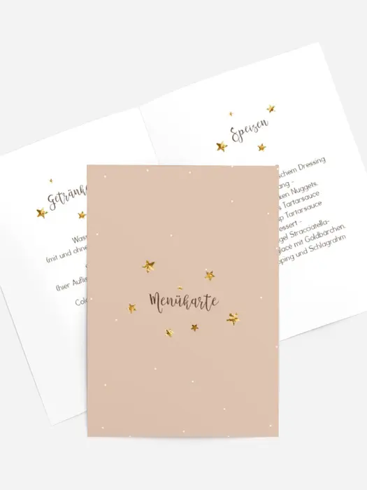 Menükarte Geburtstag Sternenzauber 2