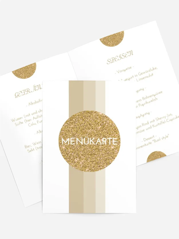 Menükarte Geburtstag Goldene Münze Menükarte Geburtstag Goldene Münze
