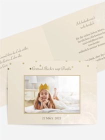 Dankeskarte Kommunion Goldene Elemente