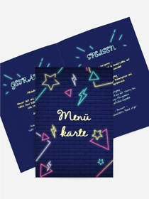 Menükarte Geburtstag Disco 80