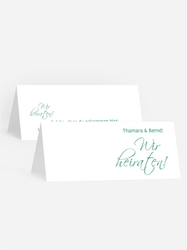 Tischkarte Liebesbrief