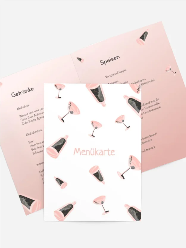 Menükarte Geburtstag Partytime