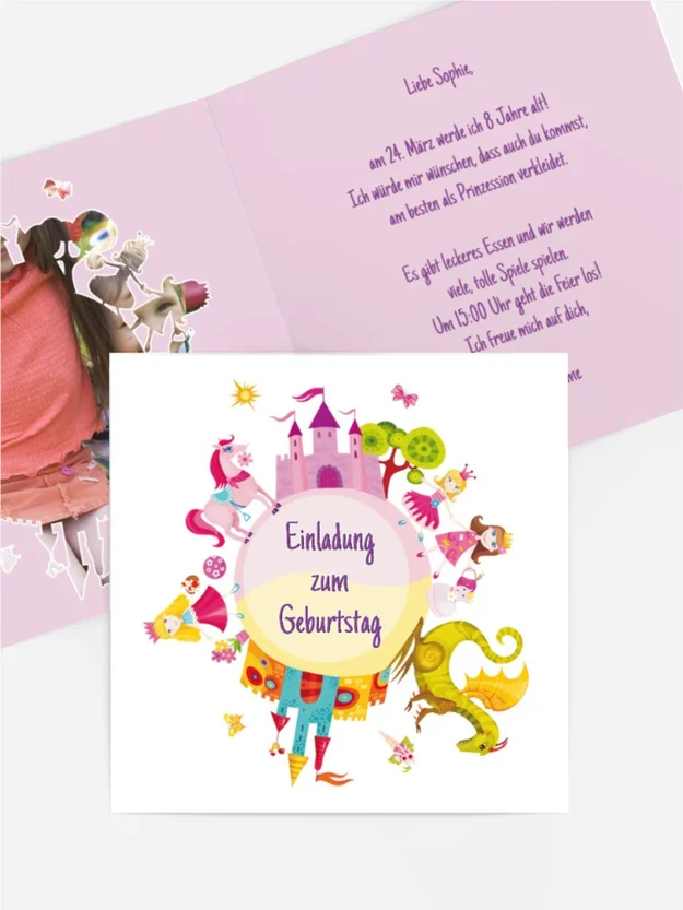 Geburtstagseinladung Traumprinzessin Foto Geburtstagseinladung Traumprinzessin Foto