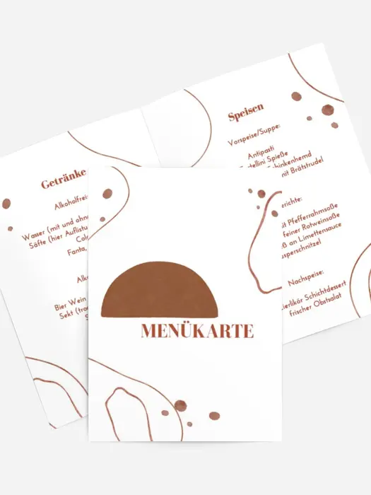 Menükarte Geburtstag Seltsame Kreise