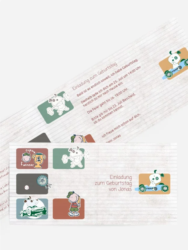 Einladung Kindergeburtstag Sportliche Elemente