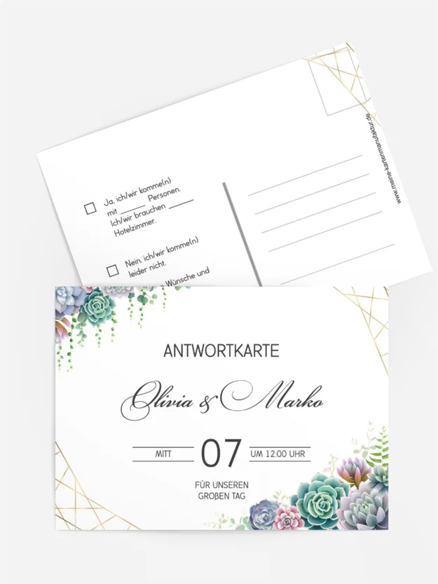 Antwortkarte Florale Geometrie