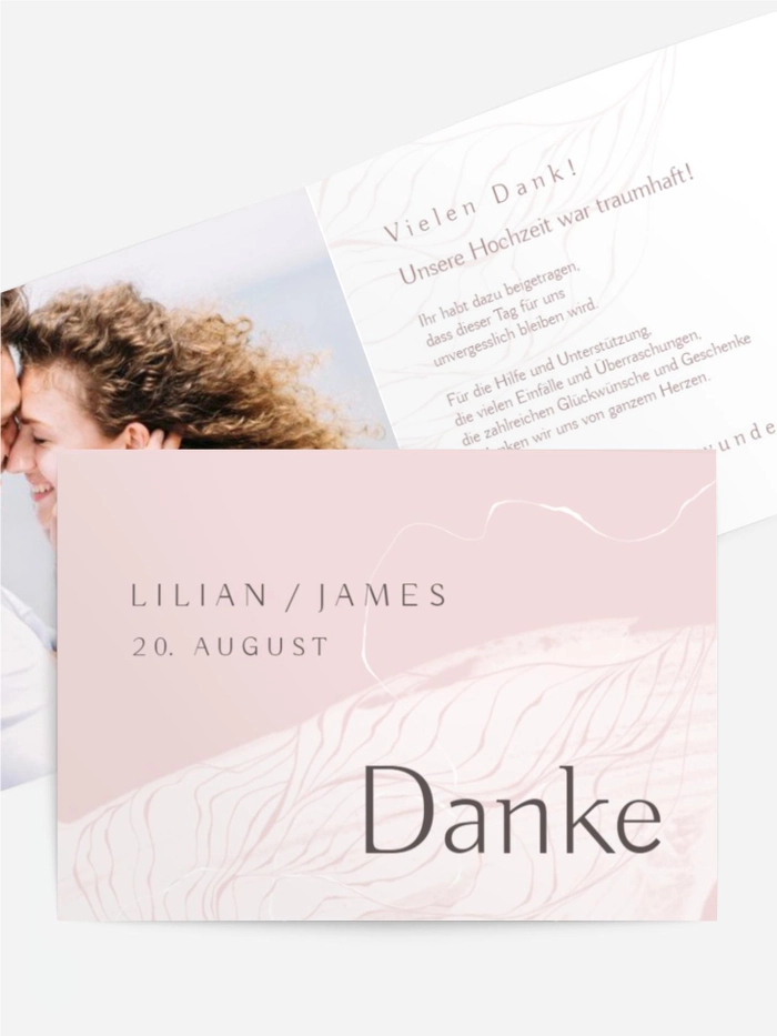 Dankeskarte Hochzeit "Wüstenwind" Dankeskarte Hochzeit "Wüstenwind"