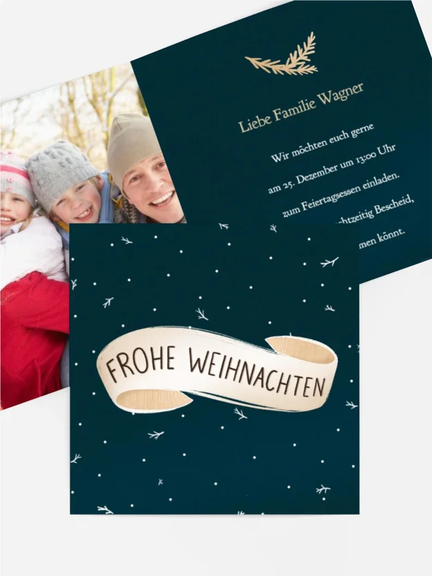 Foto Weihnachtseinladung Stille Nacht