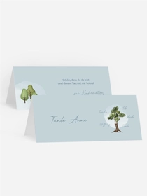 Tischkarte Konfirmation natur