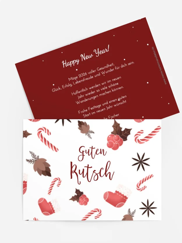 Neujahrskarte Neujahrsattribute Neujahrskarte Neujahrsattribute