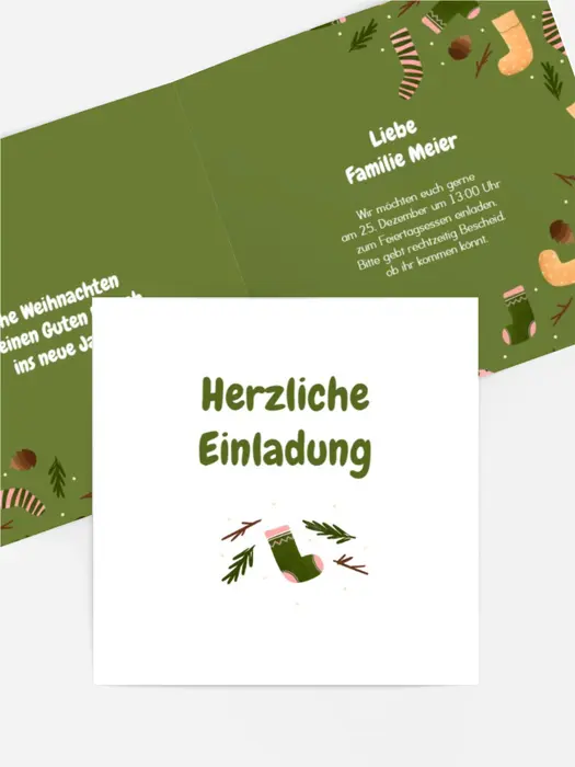 Einladung Weihnachten Ein warmes Geschenk
