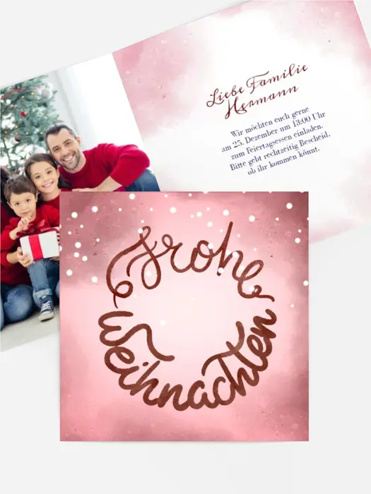 Fotoeinladung Weihnachten Weihnachtssocke