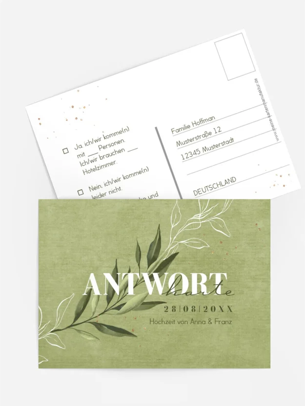 Antwortkarte Edelblatt