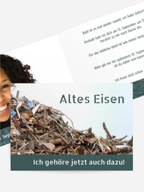Geburtstagseinladung Altes Eisen Foto