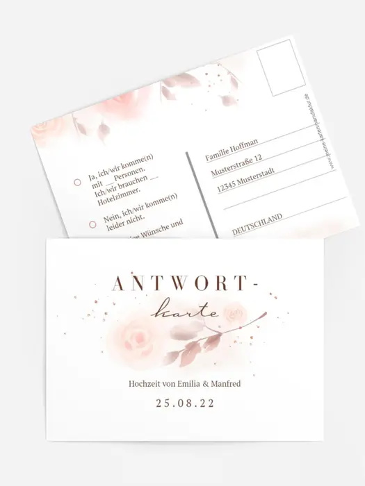 Antwortkarte aquarall Natur