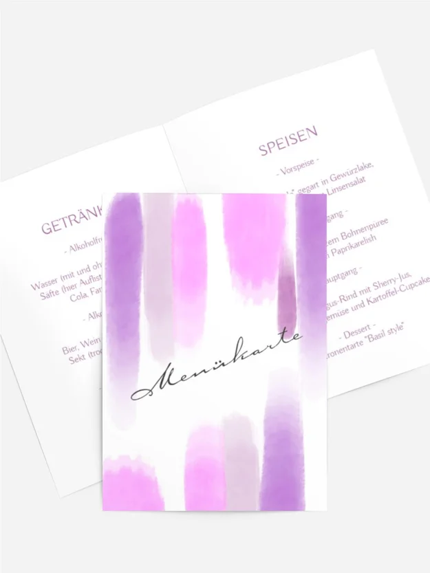 Menükarte Geburtstag Schminktisch