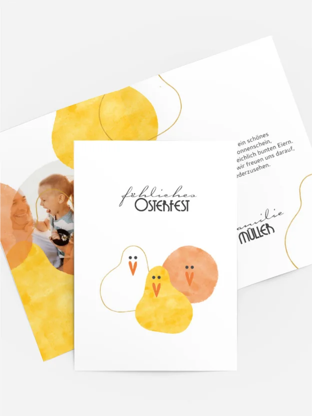 Osterkarte Kükenparty