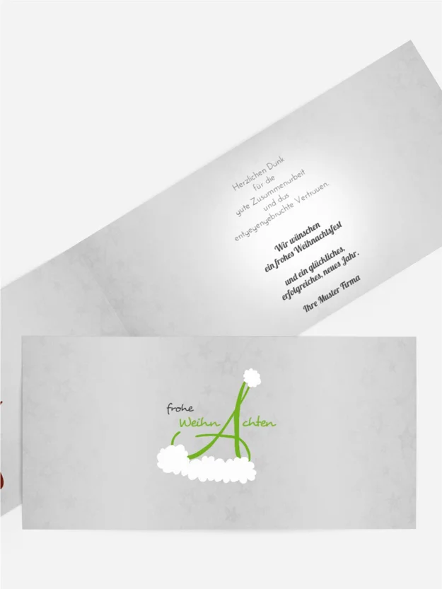 Weihnachts Grußkarte geschäftlich Weihnachtsmütze