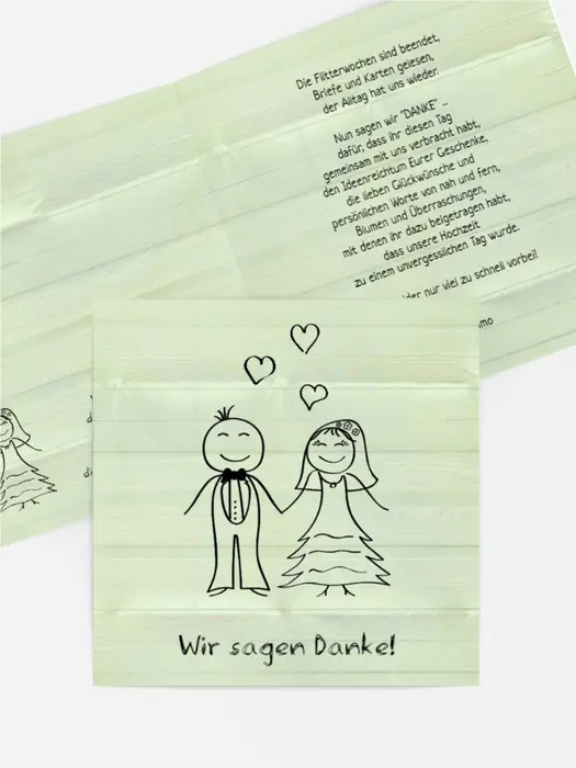 Dankeskarte Hochzeit "Sweet Love"