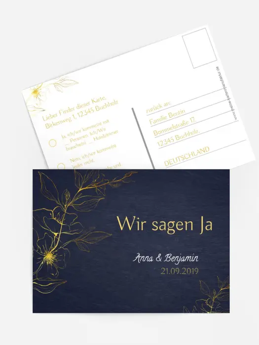 Antwortkarte Goldblume