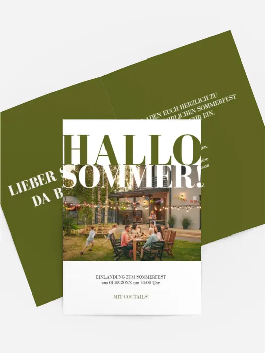 Sommerfest Einladung Der Sommer steht