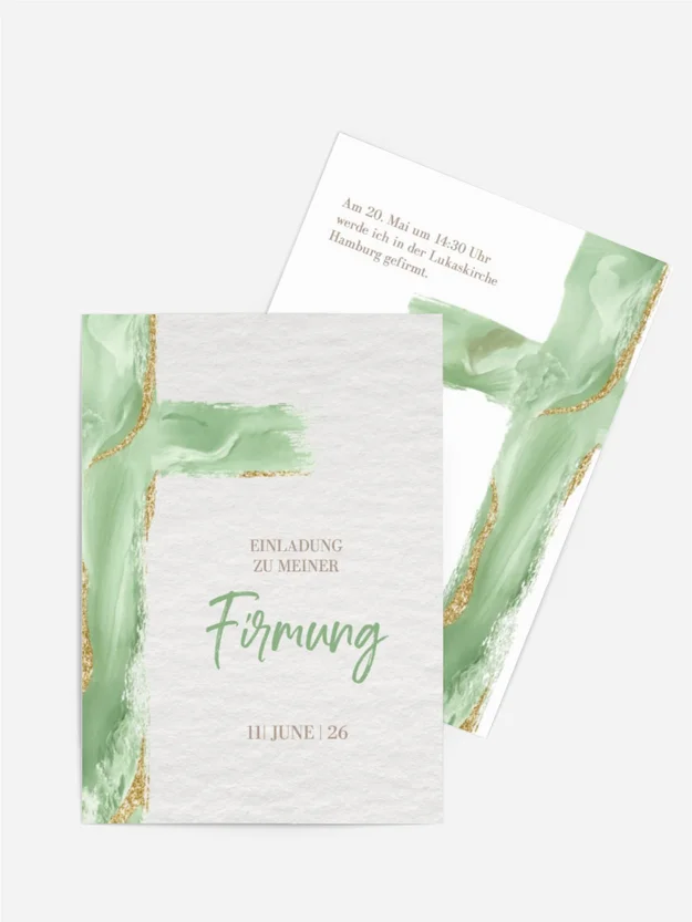 Einladungskarte Firmung Ölfarben