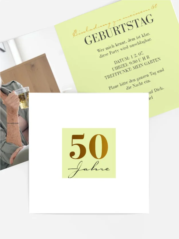 Geburtstagseinladung Ruhige fünfzig