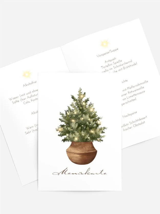 Menükarte Weihnachten Weihnachtsbeleuchtung Menükarte Weihnachten Weihnachtsbeleuchtung