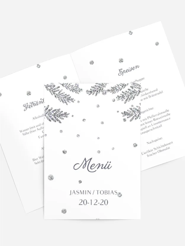 Menükarte Diamanten