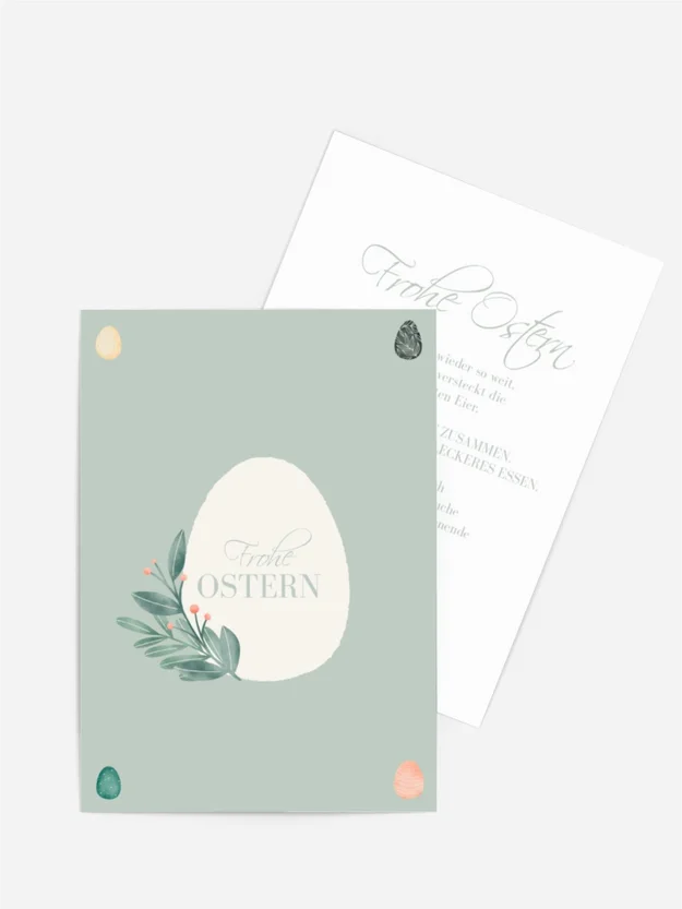 Osterkarte Unter den Büschen