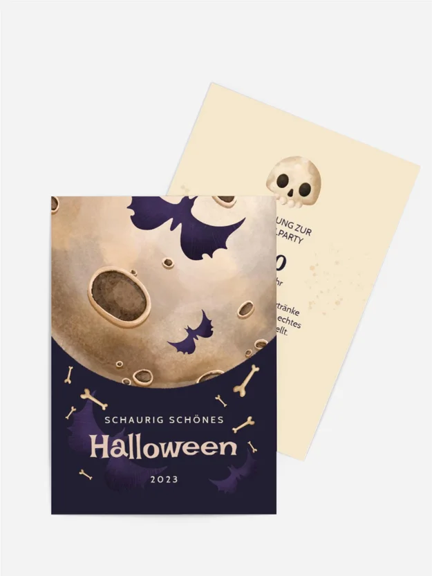 Halloween Einladung Knochenschwund