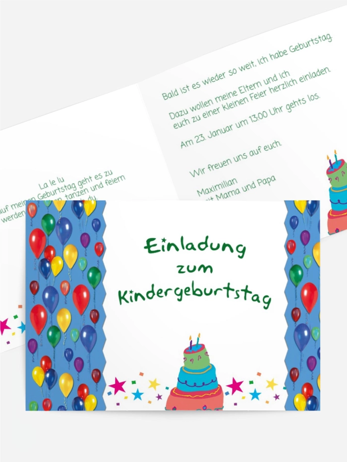 Geburtstagseinladung Kleinkinder Luftballon