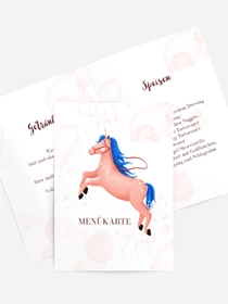 Menükarte Geburtstag im Galopp