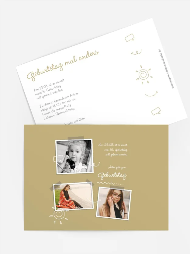 Geburtstagseinladung Sanfter Erwachsener