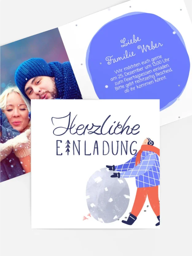 Fotoeinladung Weihnachten Lustige Spiele