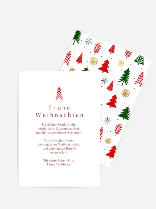 Bunte Weihnachtsbäum