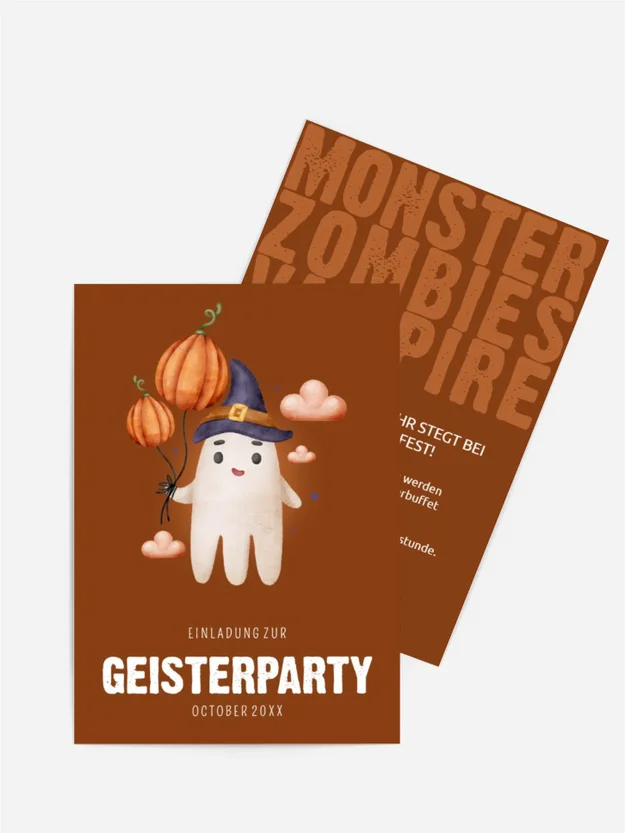 Halloween Einladung Aufblasbarer Geist