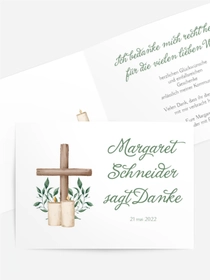 Dankeskarte  Kommunion Mein Kreuz