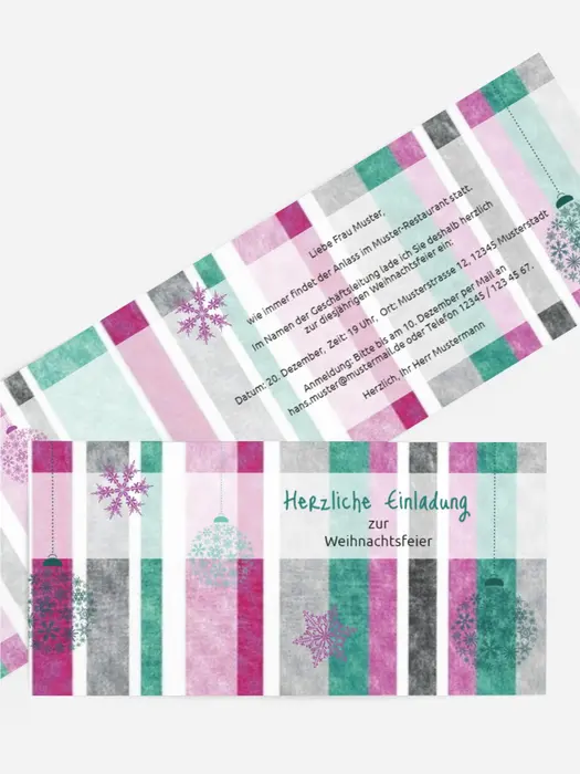 Einladungskarte Weihnachten Geschäft Schmuck