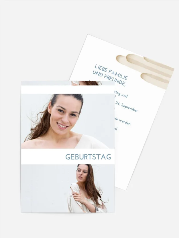 Geburtstagseinladung Aquarellflecken